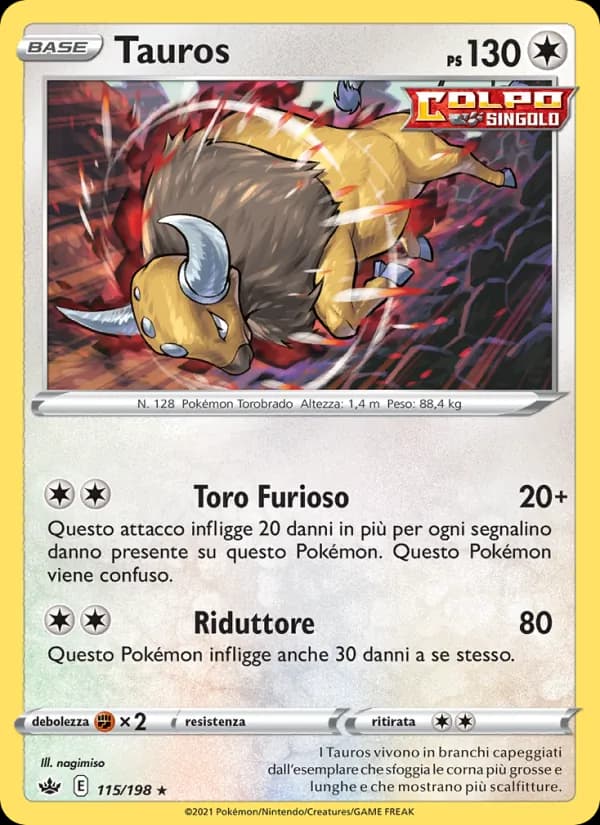 Tauros card in Italian
