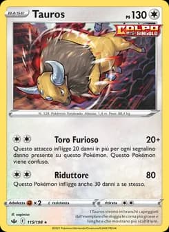Tauros card in Italian