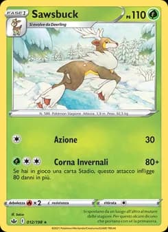 Sawsbuck card in Italian
