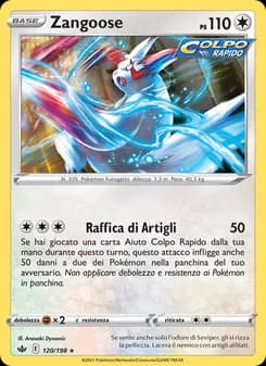 Zangoose card in Italian