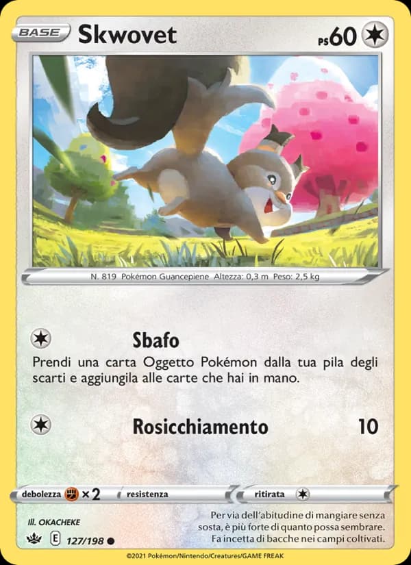 Skwovet card in Italian