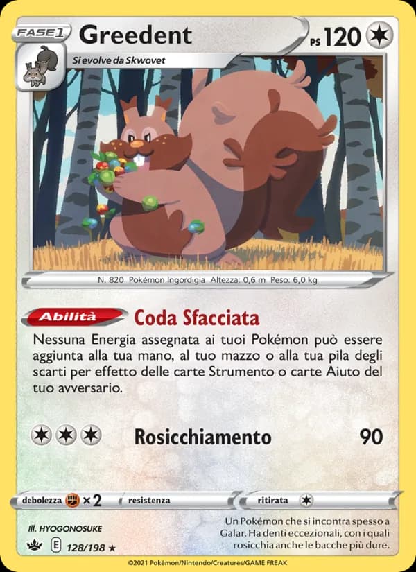 Greedent card in Italian