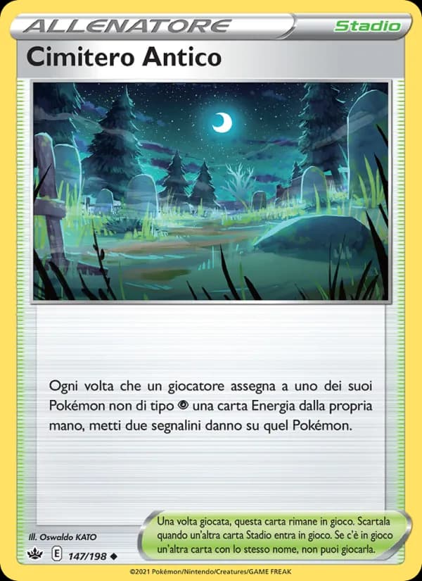 Cimitero Antico card in Italian
