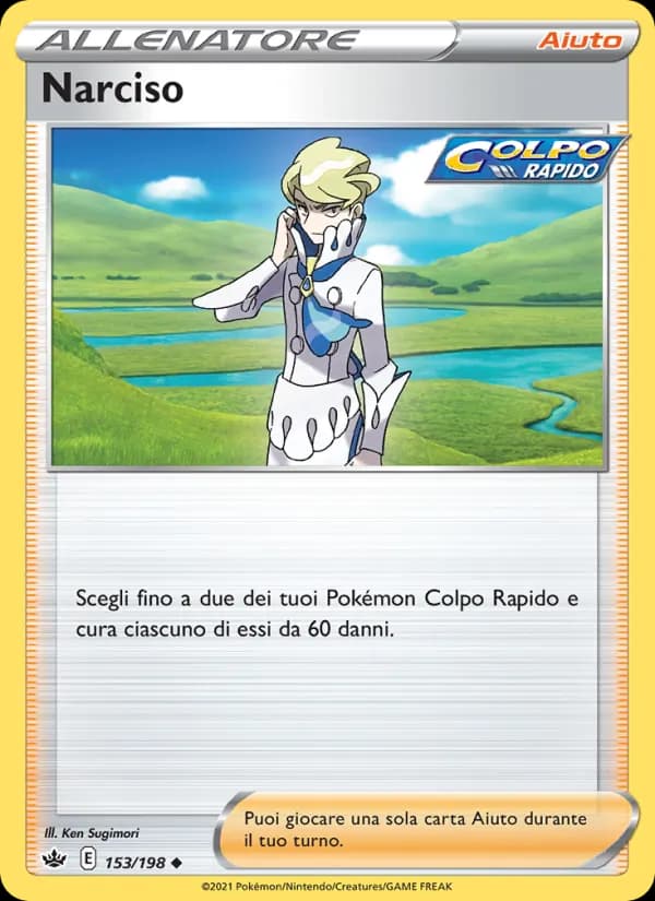Narciso card in Italian