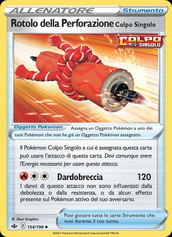 Rotolo della Perforazione Colpo Singolo card in Italian