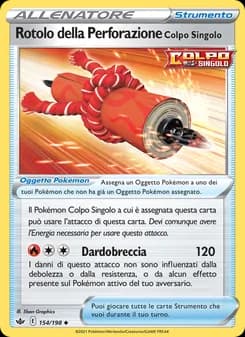 Rotolo della Perforazione Colpo Singolo card in Italian