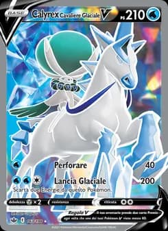 Calyrex Cavaliere Glaciale V card in Italian