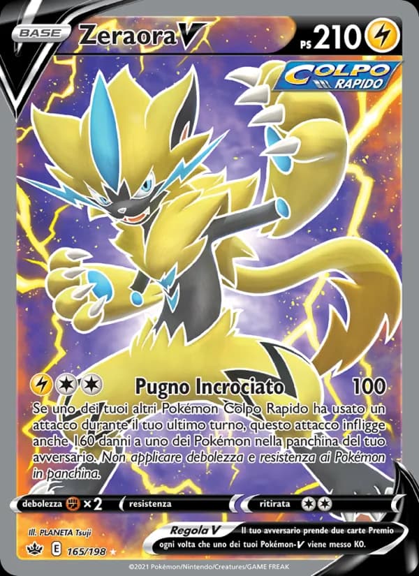Zeraora V card in Italian