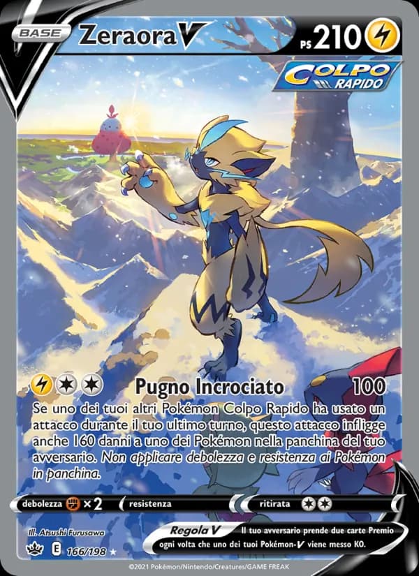 Zeraora V card in Italian