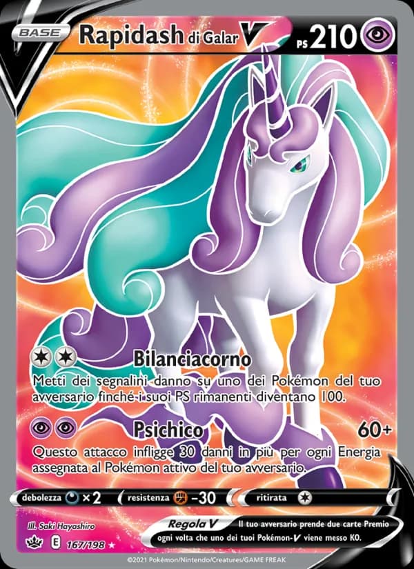 Rapidash di Galar V card in Italian