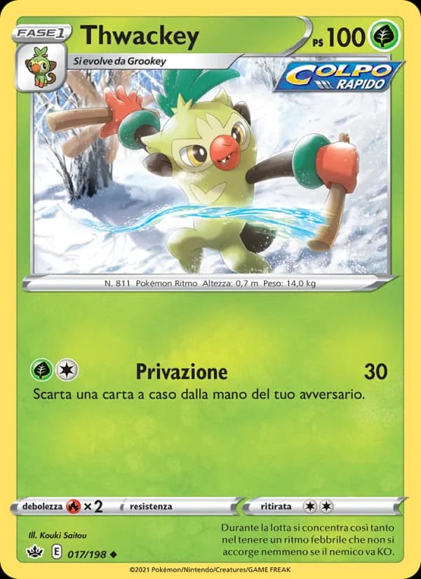 Thwackey card in Italian