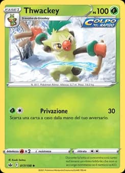Thwackey card in Italian