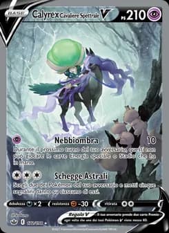Calyrex Cavaliere Spettrale V card in Italian