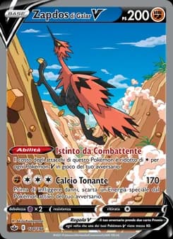 Zapdos di Galar V card in Italian
