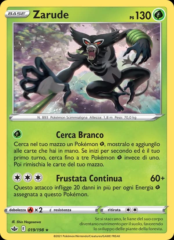 Zarude card in Italian