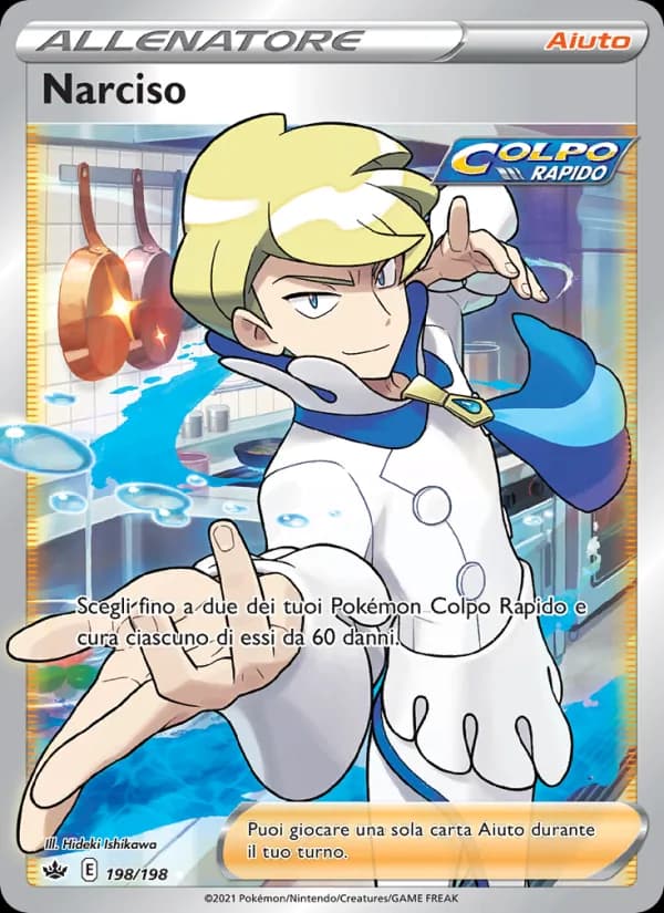 Narciso card in Italian