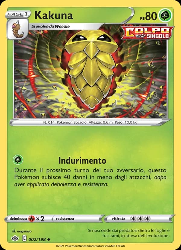 Kakuna card in Italian