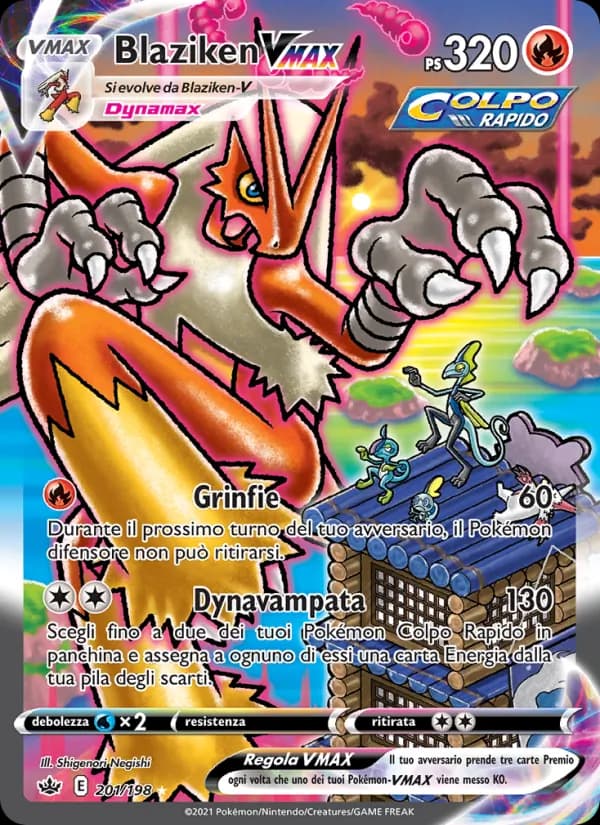 Blaziken VMAX card in Italian