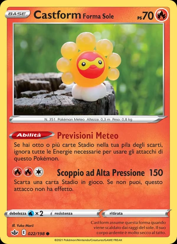 Castform Forma Sole card in Italian