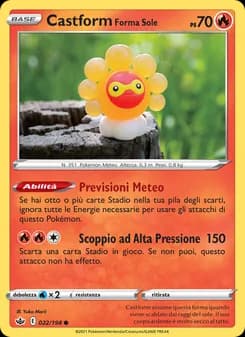 Castform Forma Sole card in Italian