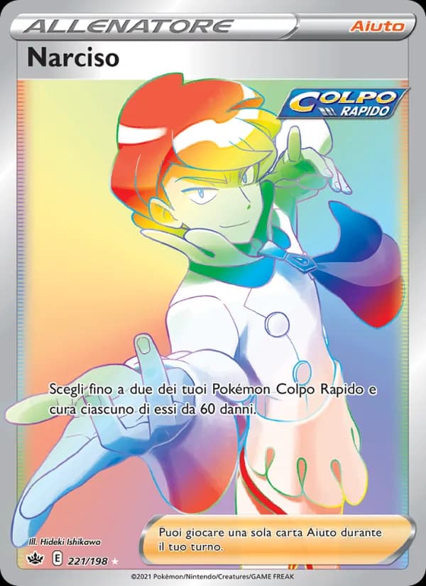 Narciso card in Italian