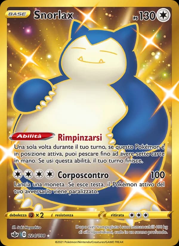 Snorlax card in Italian