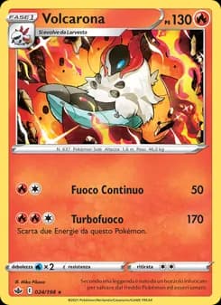 Volcarona card in Italian
