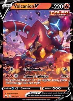 Volcanion V card in Italian