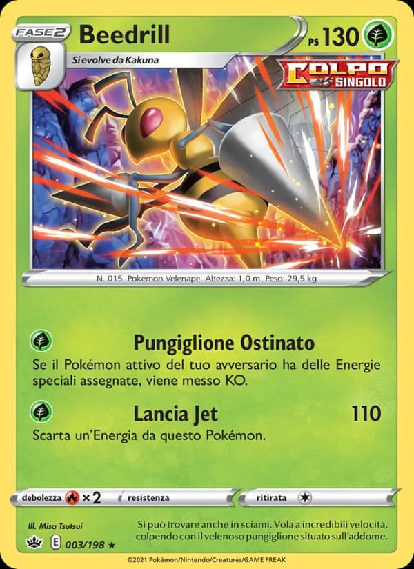 Beedrill card in Italian