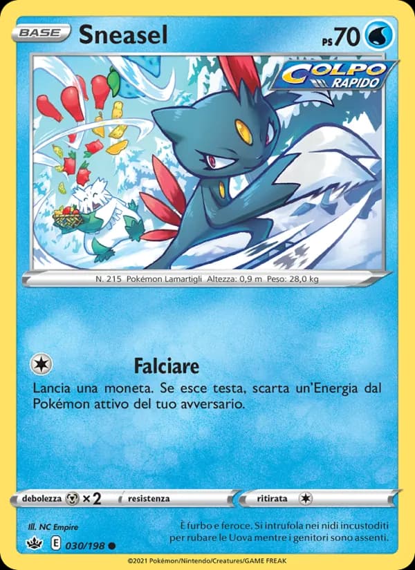 Sneasel card in Italian