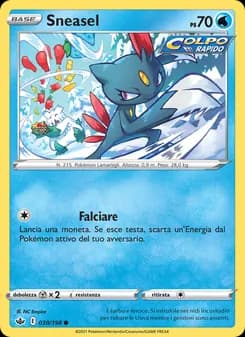 Sneasel card in Italian
