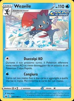 Weavile card in Italian