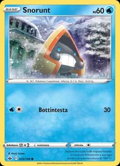 Snorunt card in Italian