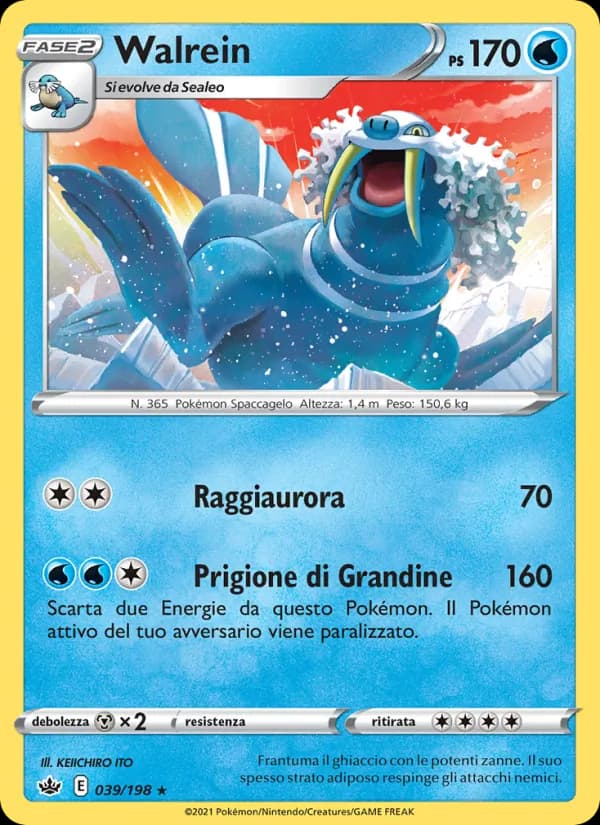 Walrein card in Italian