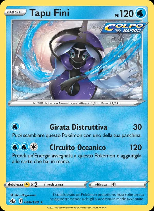 Tapu Fini card in Italian
