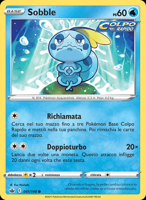 Sobble card in Italian