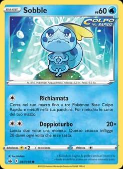 Sobble card in Italian