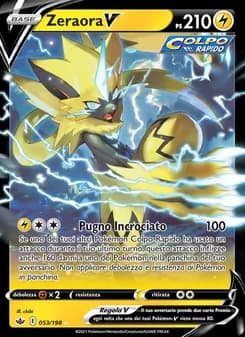 Zeraora V card in Italian