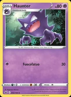 Haunter card in Italian
