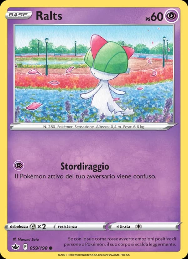 Ralts card in Italian