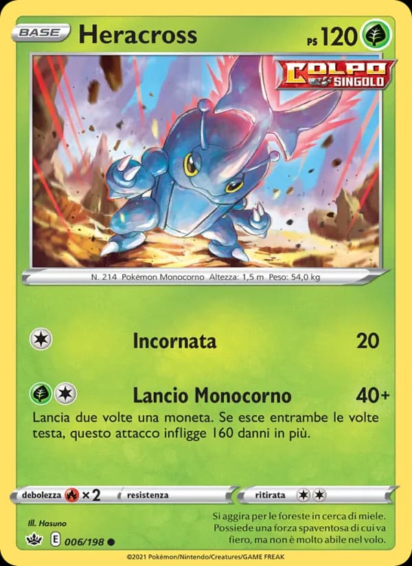 Heracross card in Italian