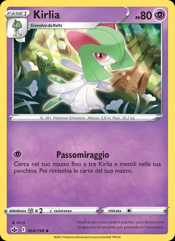 Kirlia card in Italian
