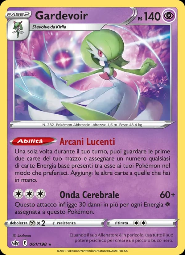 Gardevoir card in Italian