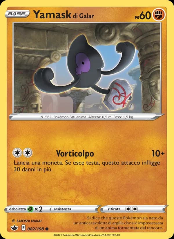 Yamask di Galar card in Italian