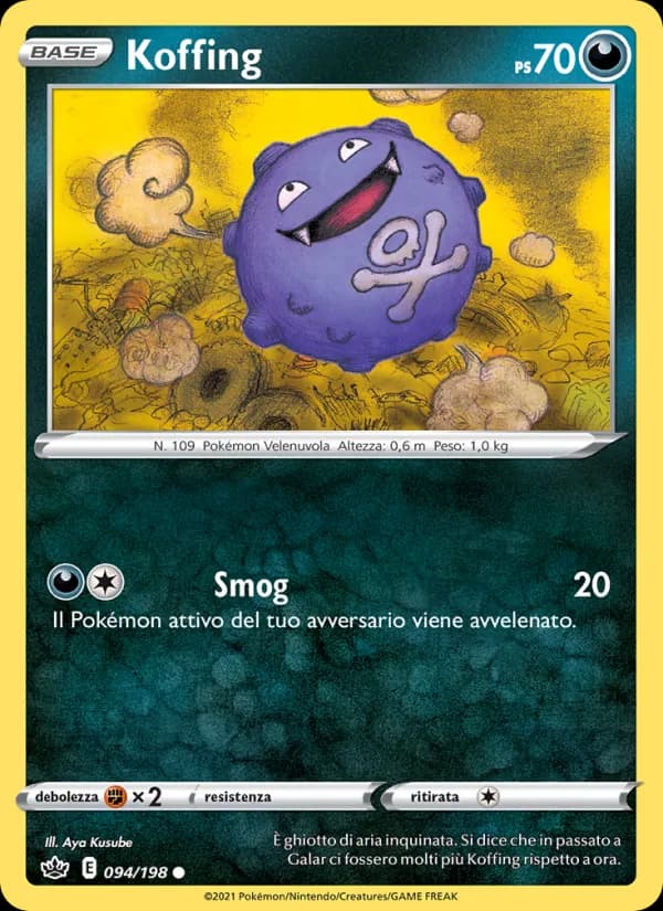 Koffing card in Italian
