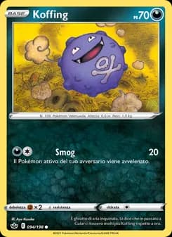 Koffing card in Italian