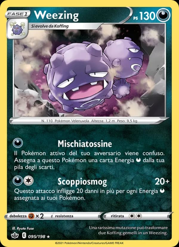 Weezing card in Italian