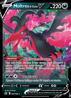Moltres di Galar V card in Italian