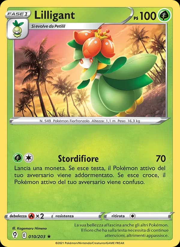 Lilligant card in Italian