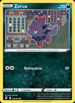 Zorua card in Italian